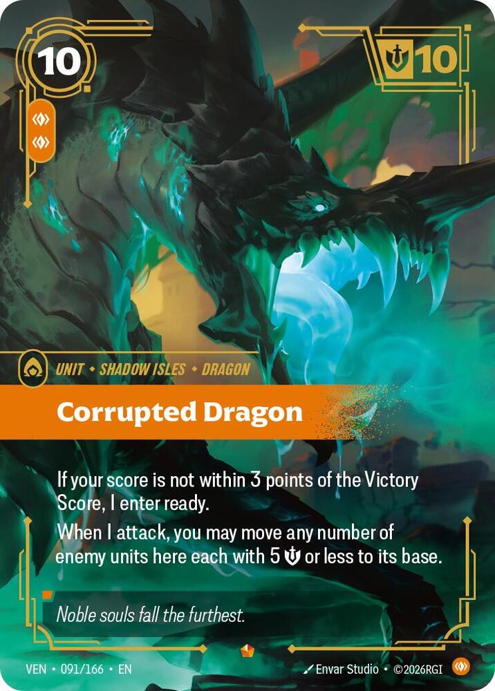 Corrupted Dragon 091/166 (Vendetta)  - Foil | Good Games Adelaide SA