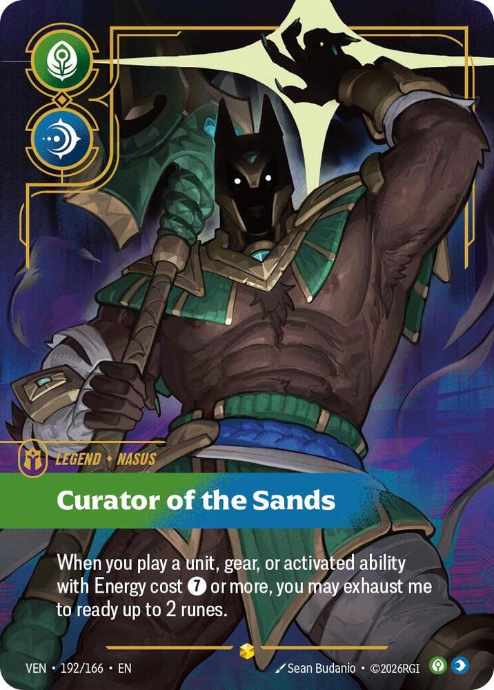 Nasus - Curator of the Sands 192/166 (Vendetta)  - Foil | Good Games Adelaide SA