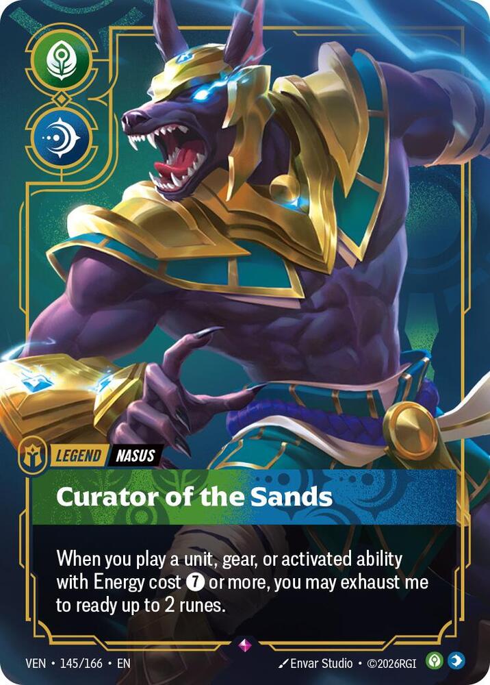 Nasus - Curator of the Sands 145/166 (Vendetta)  - Foil | Good Games Adelaide SA