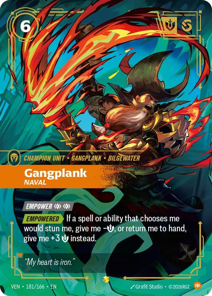 Gangplank - Naval 181/166 (Vendetta)  - Foil | Good Games Adelaide SA