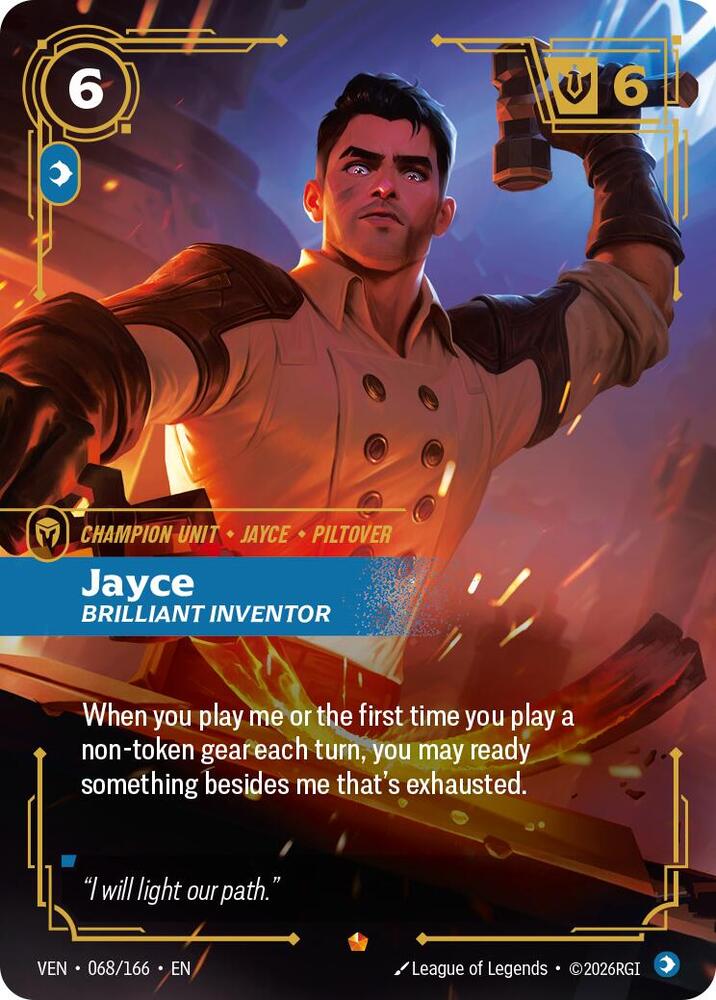 Jayce - Brilliant Inventor 068/166 (Vendetta)  - Foil | Good Games Adelaide SA
