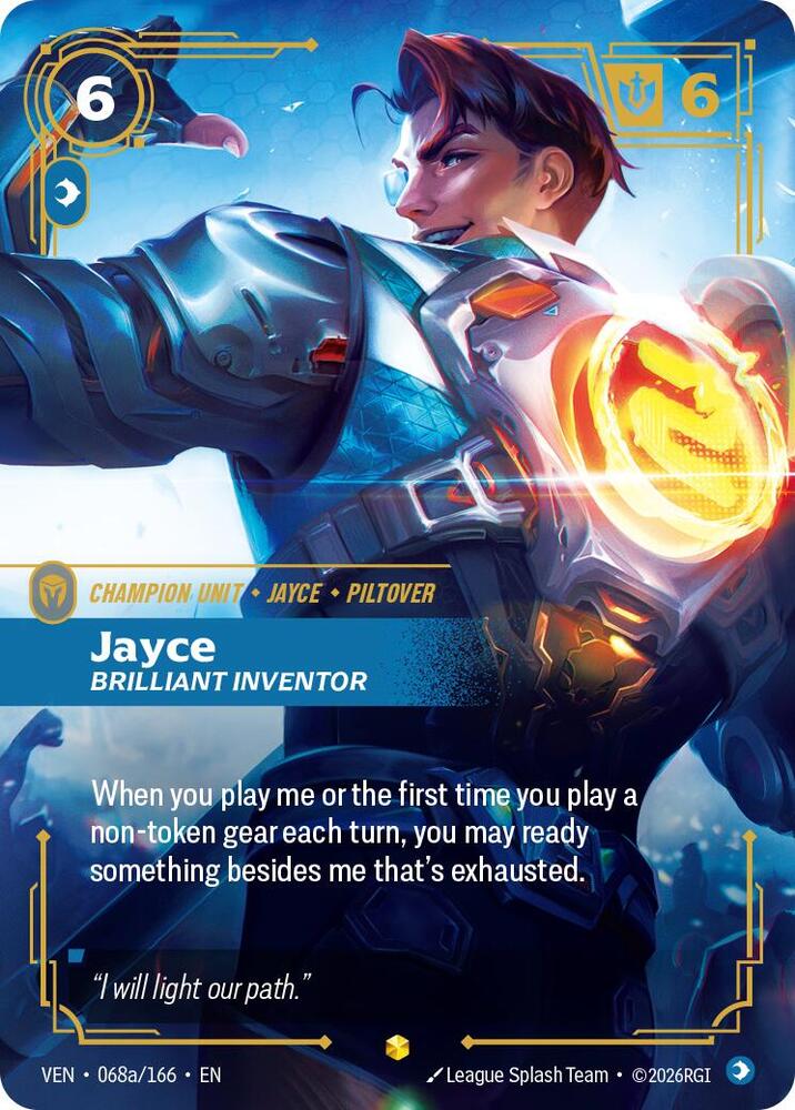 Jayce - Brilliant Inventor 068a/166 (Vendetta)  - Foil | Good Games Adelaide SA