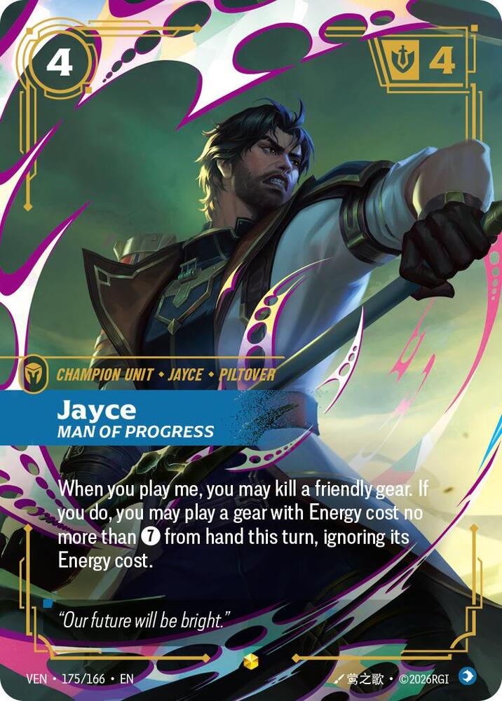 Jayce - Man of Progress 175/166 (Vendetta)  - Foil | Good Games Adelaide SA