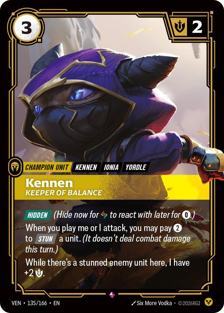 Kennen - Keeper of Balance 135/166 (Vendetta)  - Foil | Good Games Adelaide SA