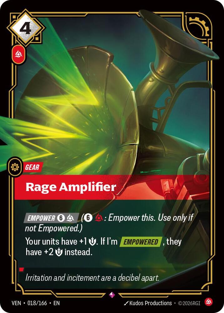 Rage Amplifier 018/166 (Vendetta)  - Foil | Good Games Adelaide SA