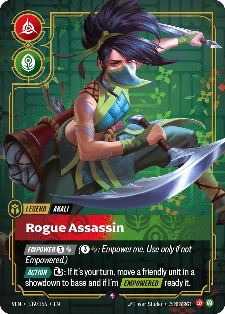 Akali - Rogue Assassin 139/166 (Vendetta)  - Foil | Good Games Adelaide SA