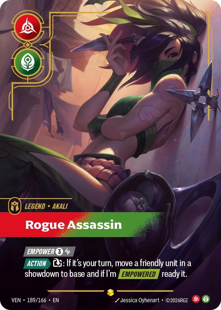 Akali - Rogue Assassin 189/166 (Vendetta)  - Foil | Good Games Adelaide SA
