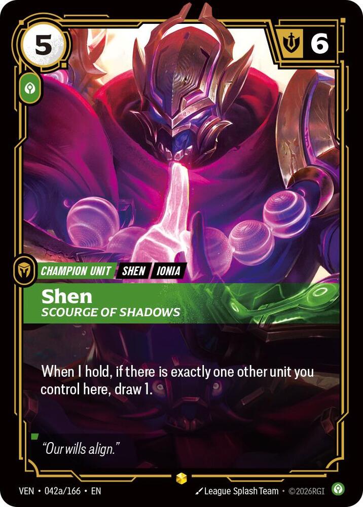 Shen - Scourge of Shadows 042a/166 (Vendetta)  - Foil | Good Games Adelaide SA
