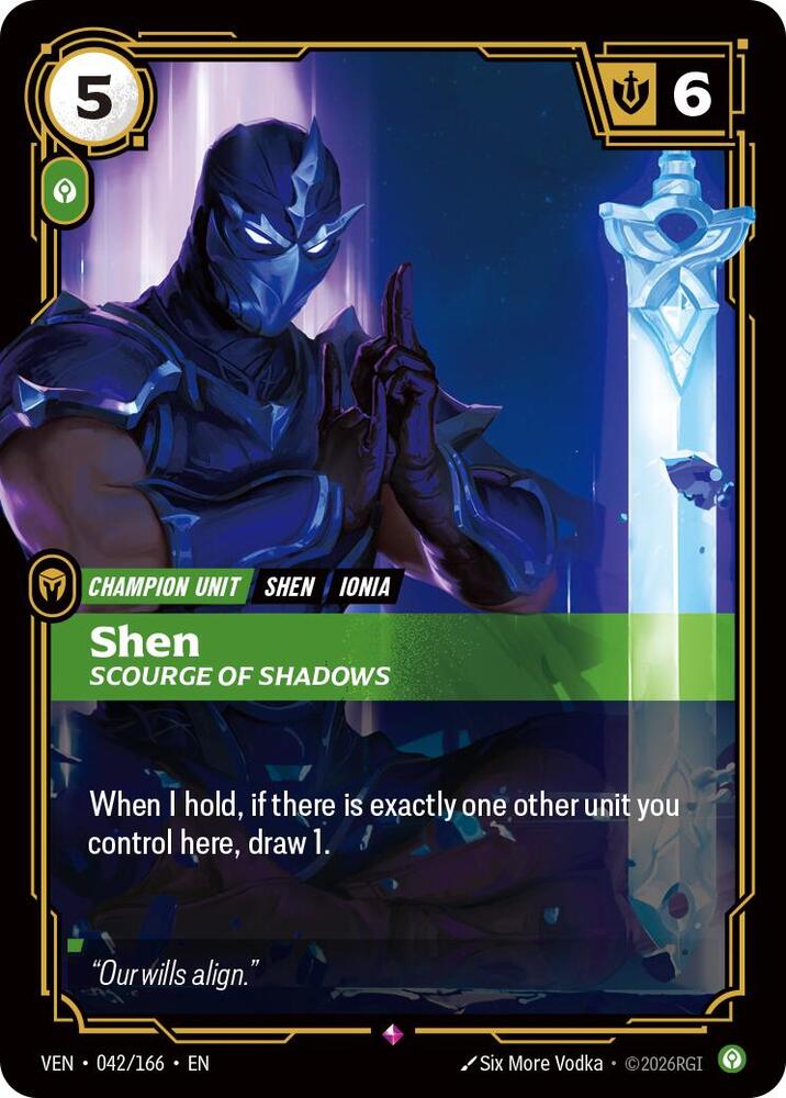 Shen - Scourge of Shadows 042/166 (Vendetta)  - Foil | Good Games Adelaide SA