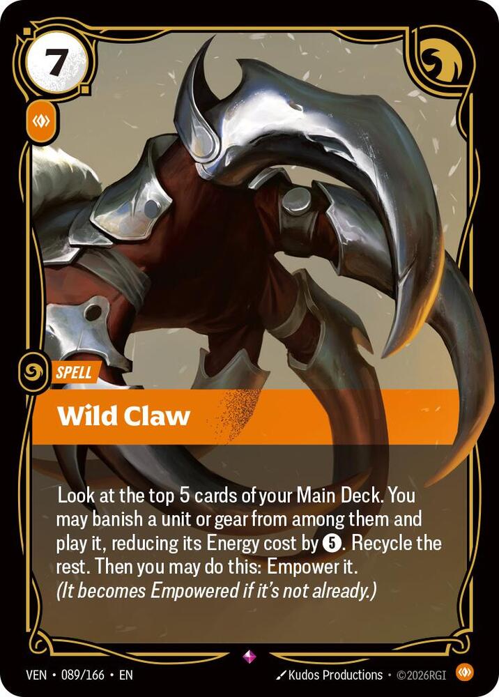 Wild Claw 089/166 (Vendetta)  - Foil | Good Games Adelaide SA