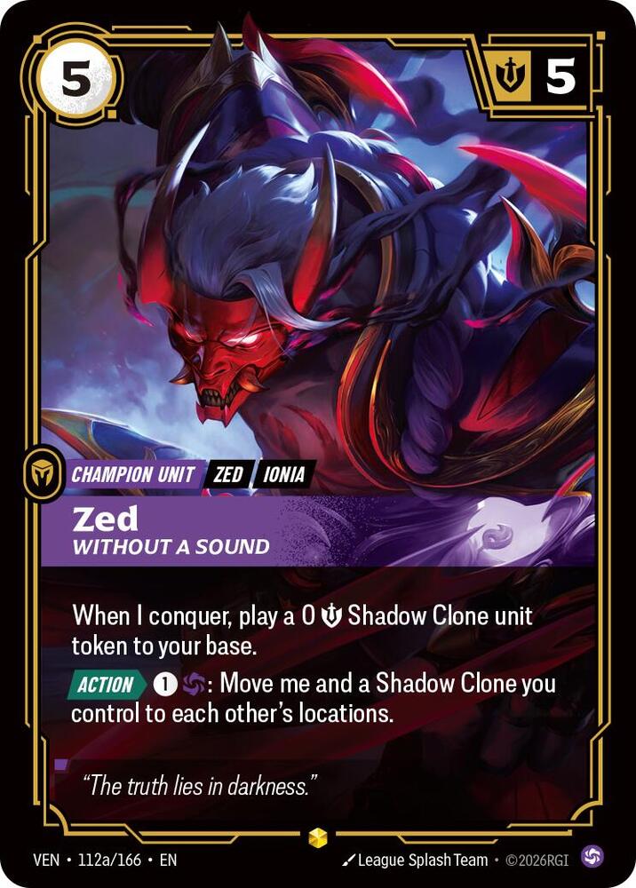 Zed - Without a Sound 112a/166 (Vendetta)  - Foil | Good Games Adelaide SA