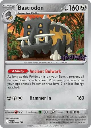 Bastiodon (Pitch Black Stamped) 085 (ME: Mega Evolution Promo)  - Holofoil | Good Games Adelaide SA