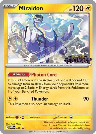 Miraidon - Pitch Black Stamped 082 (ME: Mega Evolution Promo)  - Holofoil | Good Games Adelaide SA