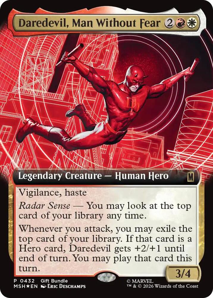 Daredevil Man Without Fear Extended Art 432 (Unique and Miscellaneous Promos)  - Foil | Good Games Adelaide SA