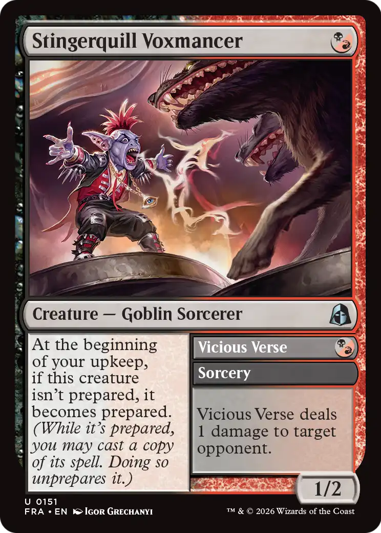 Stingerquill Voxmancer // Vicious Verse 151 (Reality Fracture)  - Foil | Good Games Adelaide SA