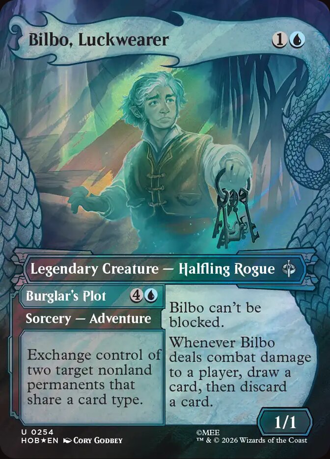 Bilbo, Luckwearer // Burglar's Plot 254 (The Hobbit)  - Showcase Surge Foil | Good Games Adelaide SA