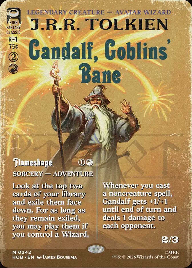Gandalf, Goblins' Bane // Flameshape 242 (The Hobbit)  - Borderless | Good Games Adelaide SA