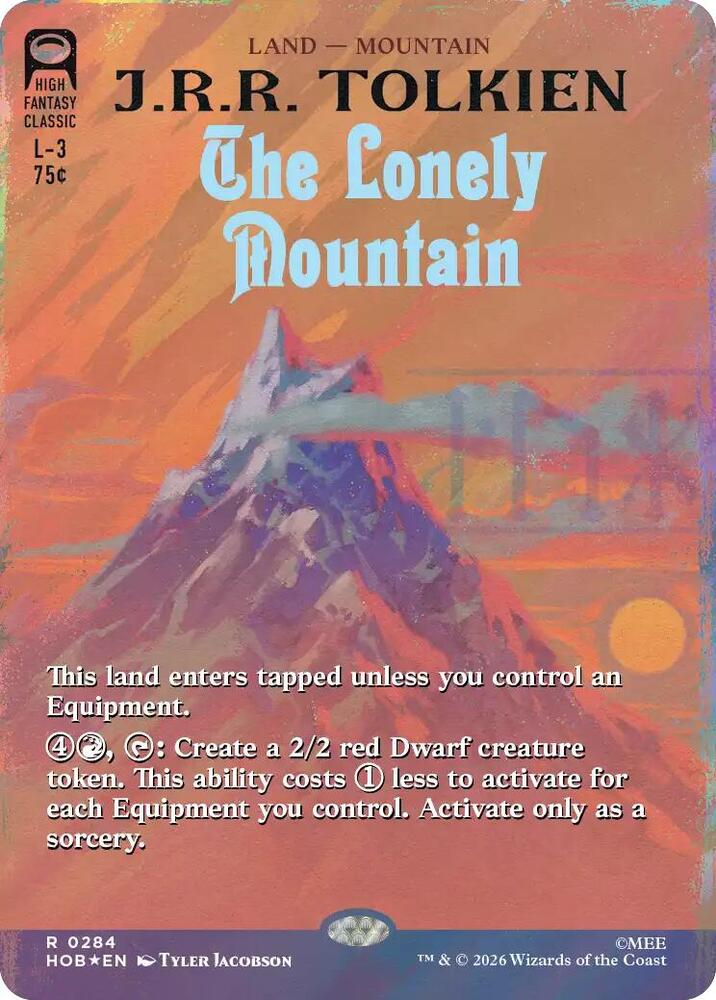 The Lonely Mountain 284 (The Hobbit)  - Borderless Surge Foil | Good Games Adelaide SA