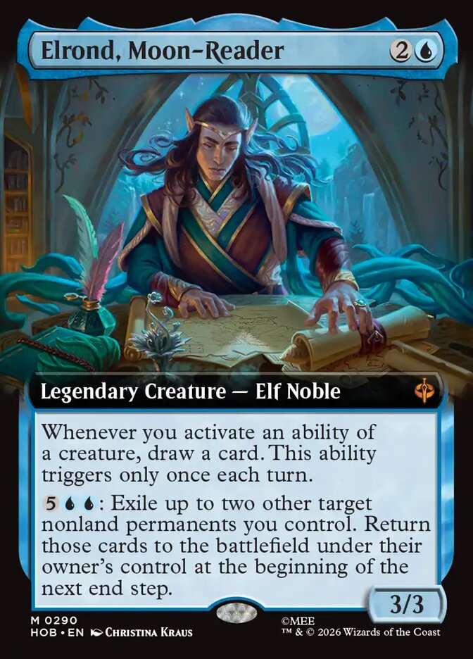 Elrond, Moon-Reader 290 (The Hobbit)  - Extended Art Foil | Good Games Adelaide SA