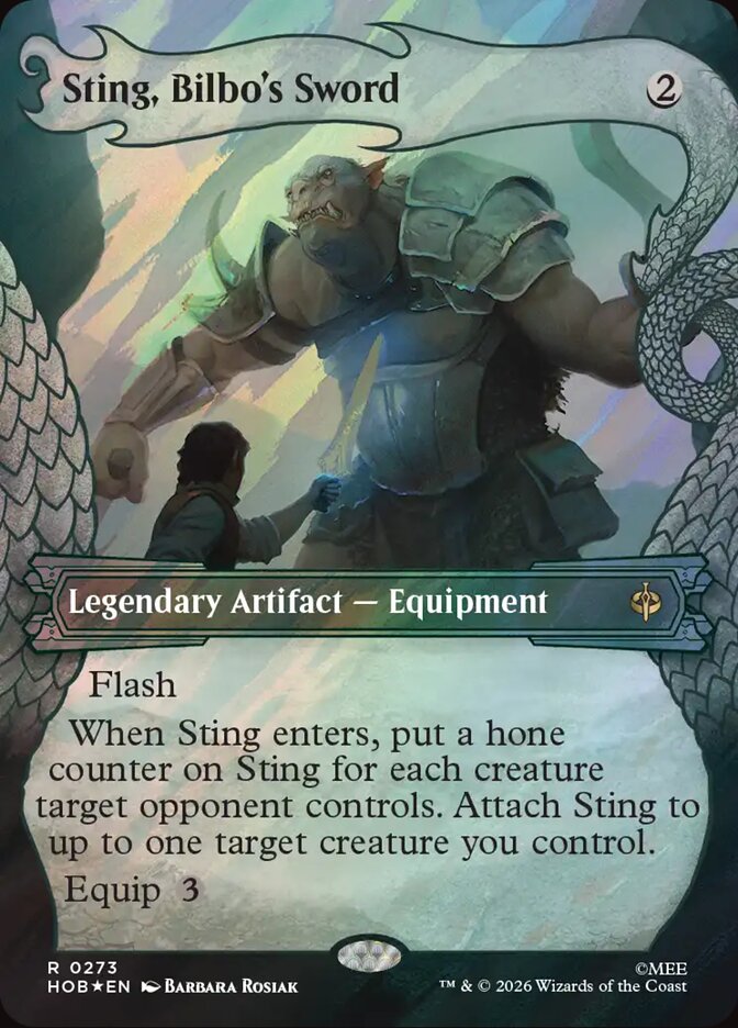 Sting, Bilbo's Sword 273 (The Hobbit)  - Showcase Surge Foil | Good Games Adelaide SA