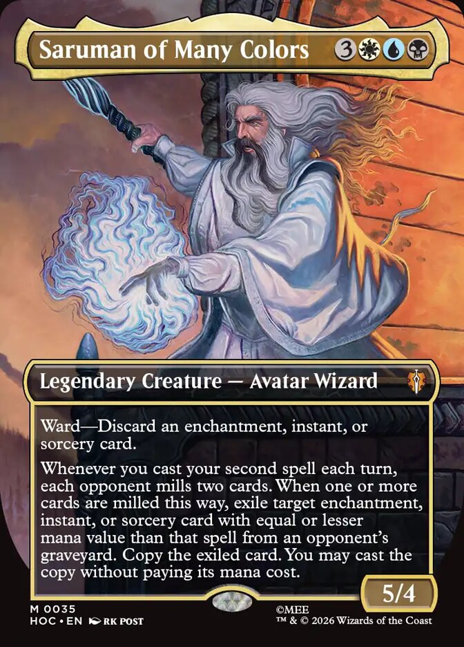 Saruman of Many Colors 35 (The Hobbit: Eternal-Legal)  - Borderless Foil | Good Games Adelaide SA