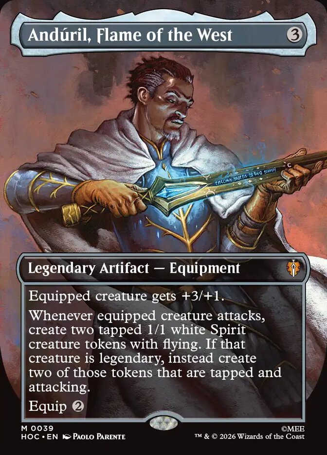 Andúril, Flame of the West 39 (The Hobbit: Eternal-Legal)  - Borderless Foil | Good Games Adelaide SA
