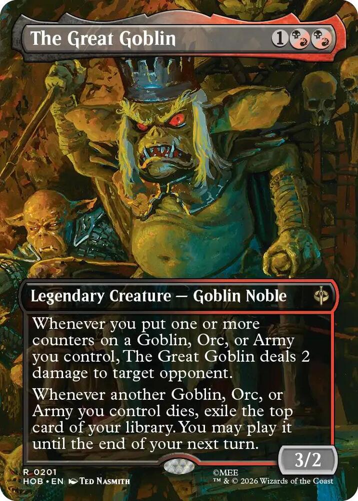 The Great Goblin 201 (The Hobbit)  - Borderless Foil | Good Games Adelaide SA