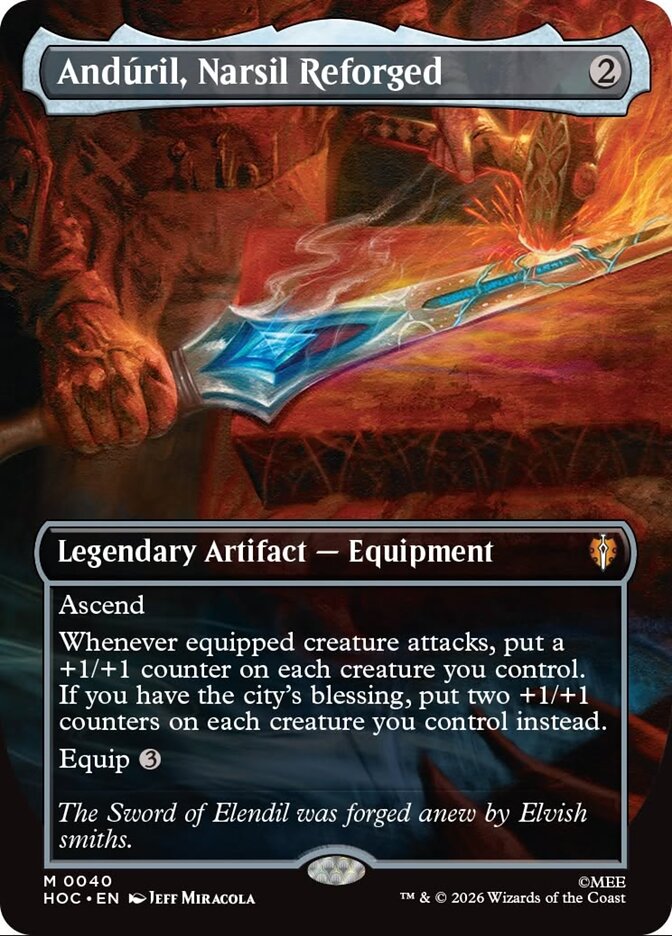 Andúril, Narsil Reforged 40 (The Hobbit: Eternal-Legal)  - Borderless | Good Games Adelaide SA