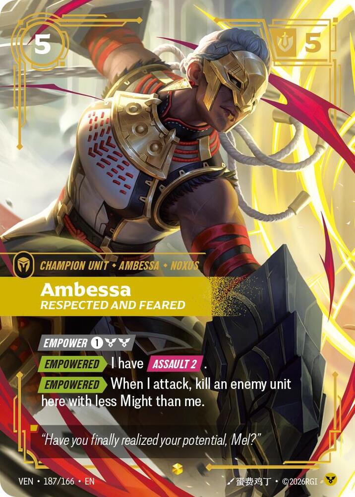 Ambessa - Respected and Feared 187/166 (Vendetta)  - Foil | Good Games Adelaide SA