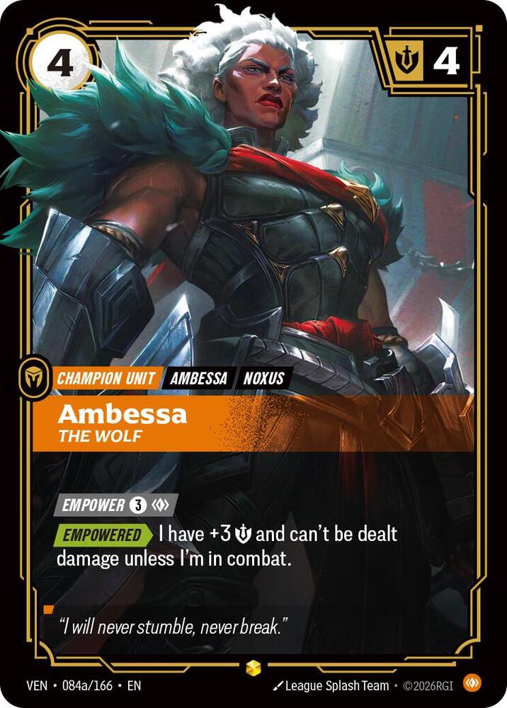 Ambessa - The Wolf 084a/166 (Vendetta)  - Foil | Good Games Adelaide SA