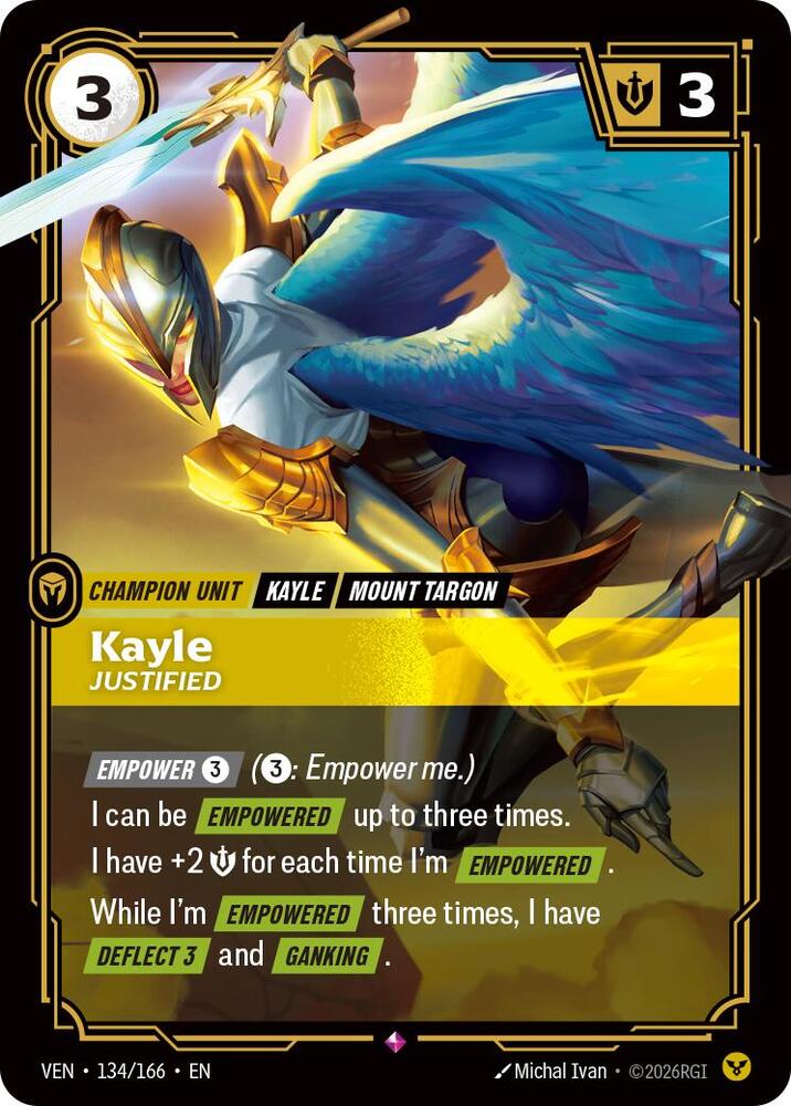 Kayle - Justified 134/166 (Vendetta)  - Foil | Good Games Adelaide SA