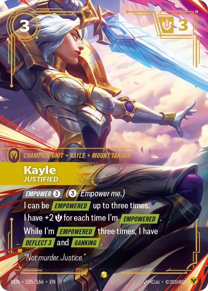 Kayle - Justified 185/166 (Vendetta)  - Foil | Good Games Adelaide SA