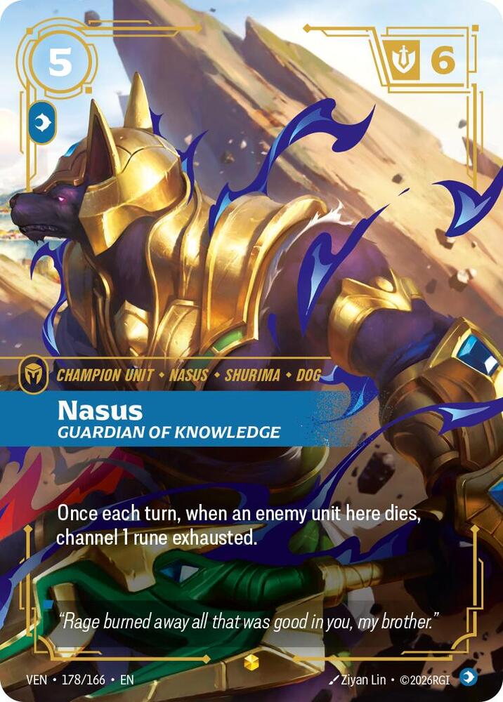 Nasus - Guardian of Knowledge 178/166 (Vendetta)  - Foil | Good Games Adelaide SA