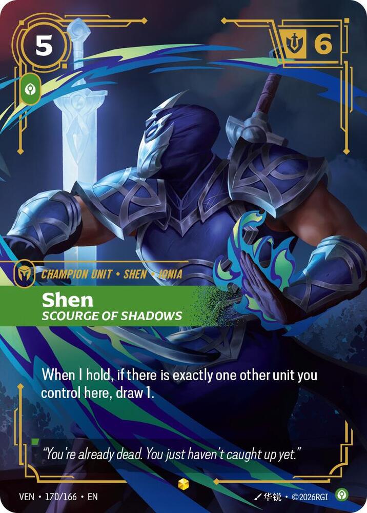 Shen - Scourge of Shadows 170/166 (Vendetta)  - Foil | Good Games Adelaide SA