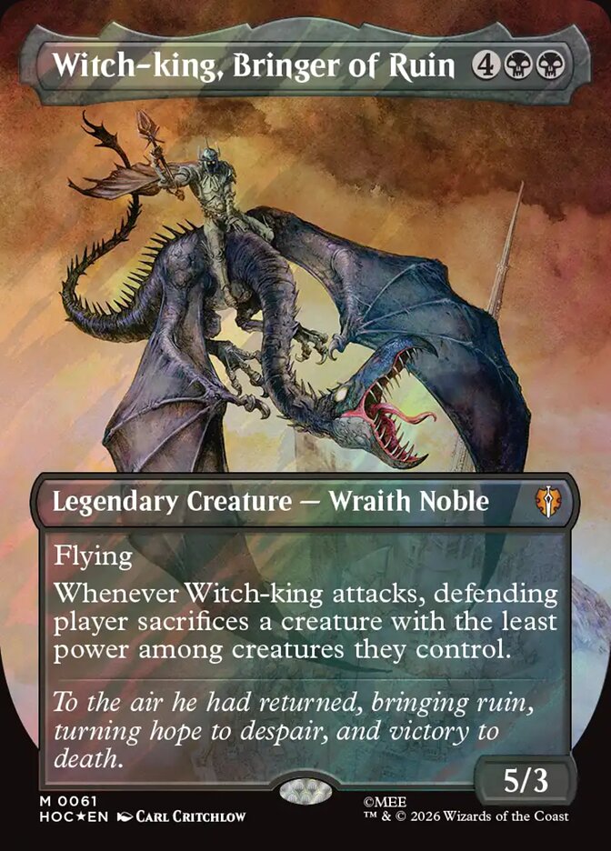 Witch-king, Bringer of Ruin 61 (The Hobbit: Eternal-Legal)  - Borderless Surge Foil | Good Games Adelaide SA