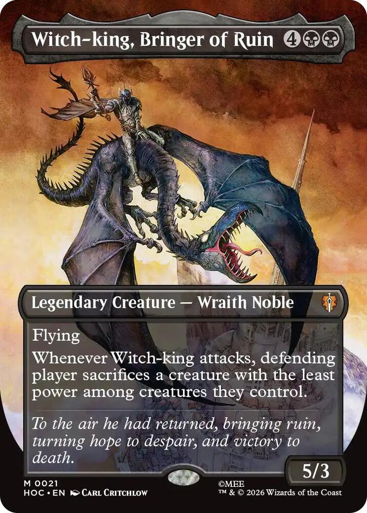 Witch-king, Bringer of Ruin 21 (The Hobbit: Eternal-Legal)  - Borderless Foil | Good Games Adelaide SA