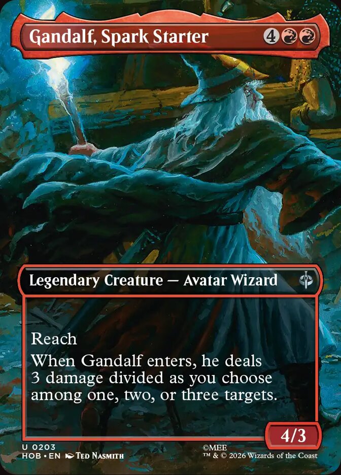 Gandalf, Spark Starter 203 (The Hobbit)  - Borderless Foil | Good Games Adelaide SA