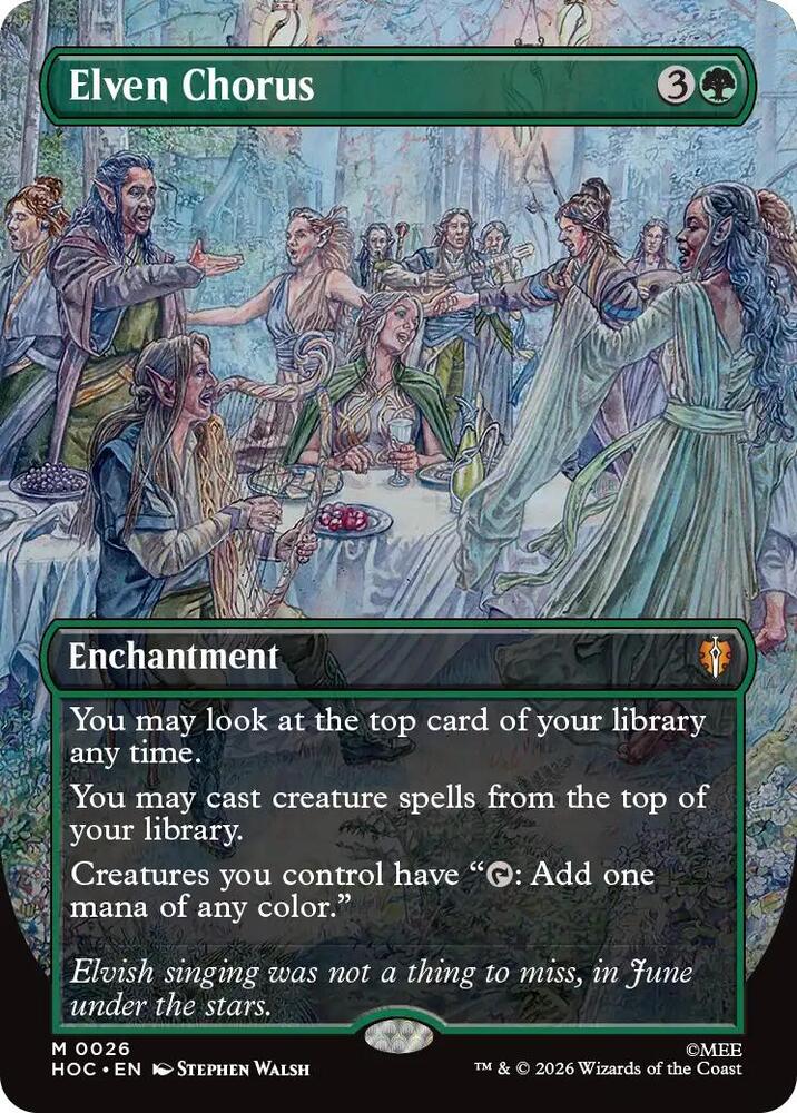 Elven Chorus 26 (The Hobbit: Eternal-Legal)  - Borderless Foil | Good Games Adelaide SA