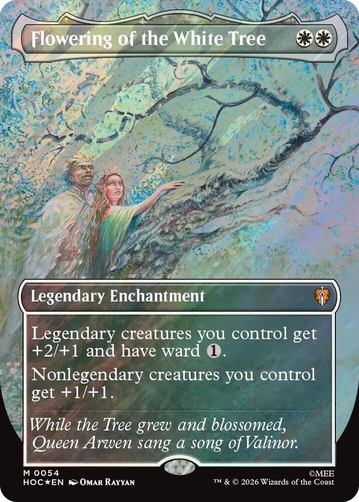 Flowering of the White Tree 54 (The Hobbit: Eternal-Legal)  - Borderless Surge Foil | Good Games Adelaide SA