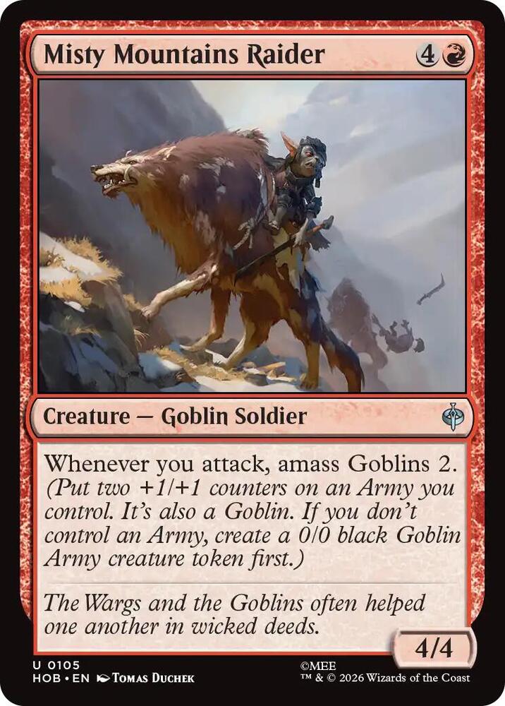 Misty Mountains Raider 105 (The Hobbit)  - Foil | Good Games Adelaide SA