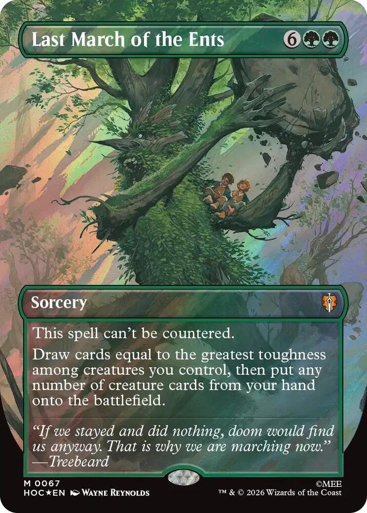 Last March of the Ents 67 (The Hobbit: Eternal-Legal)  - Borderless Surge Foil | Good Games Adelaide SA