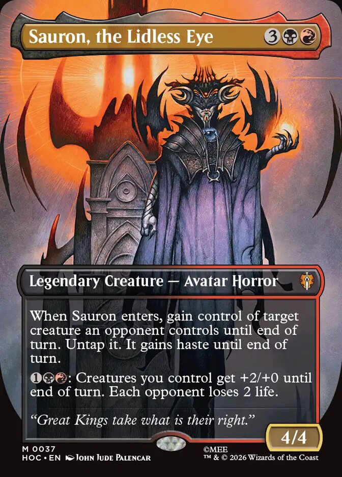 Sauron, the Lidless Eye 37 (The Hobbit: Eternal-Legal)  - Borderless Foil | Good Games Adelaide SA