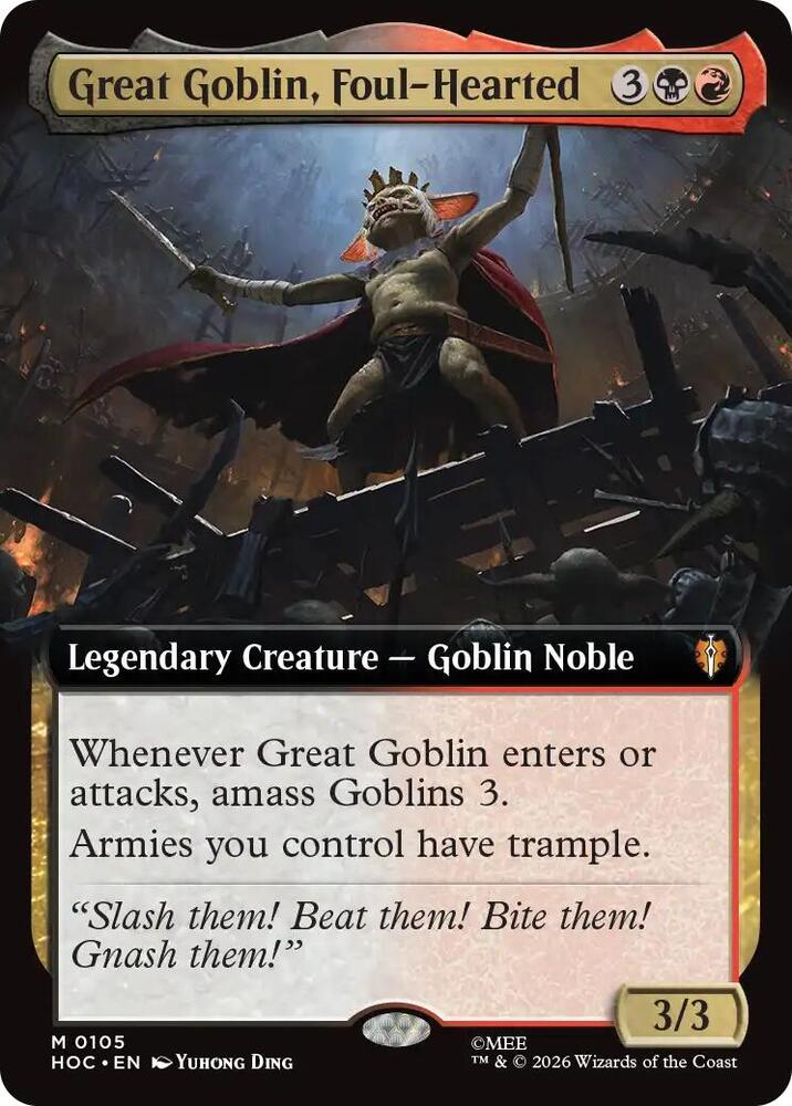 Great Goblin, Foul-Hearted 105 (The Hobbit: Eternal-Legal)  - Extended Art | Good Games Adelaide SA