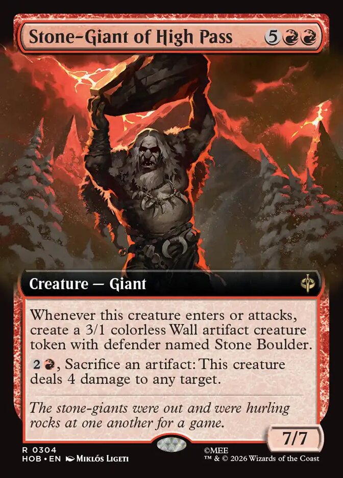 Stone-Giant of High Pass 304 (The Hobbit)  - Extended Art Foil | Good Games Adelaide SA