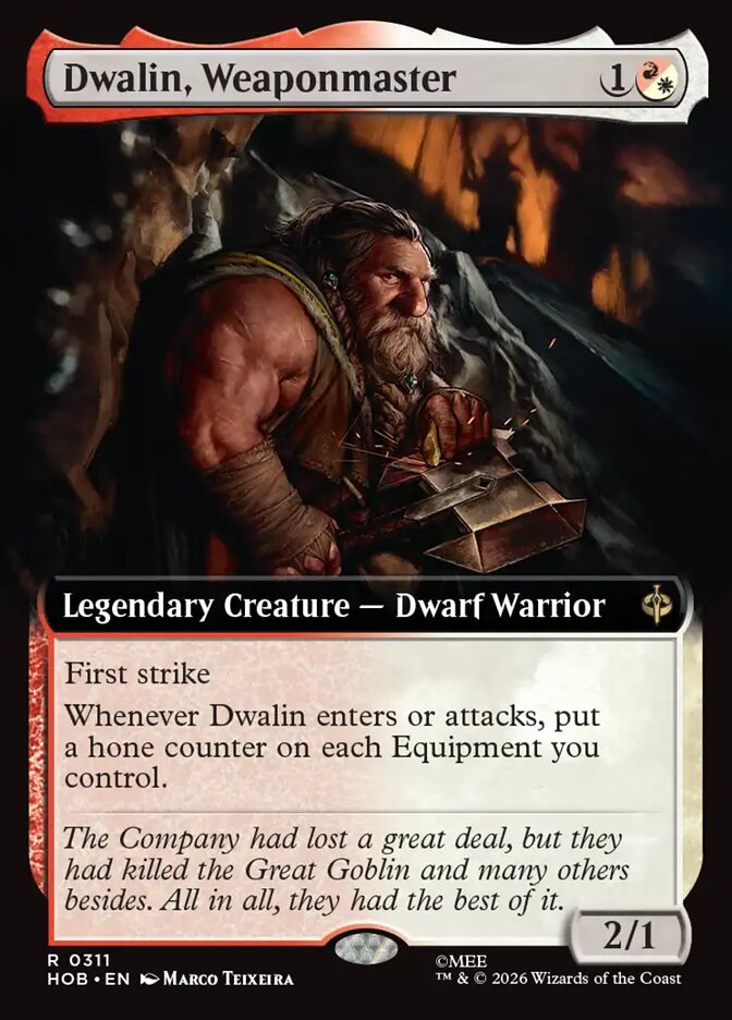Dwalin, Weaponmaster 311 (The Hobbit)  - Extended Art Foil | Good Games Adelaide SA