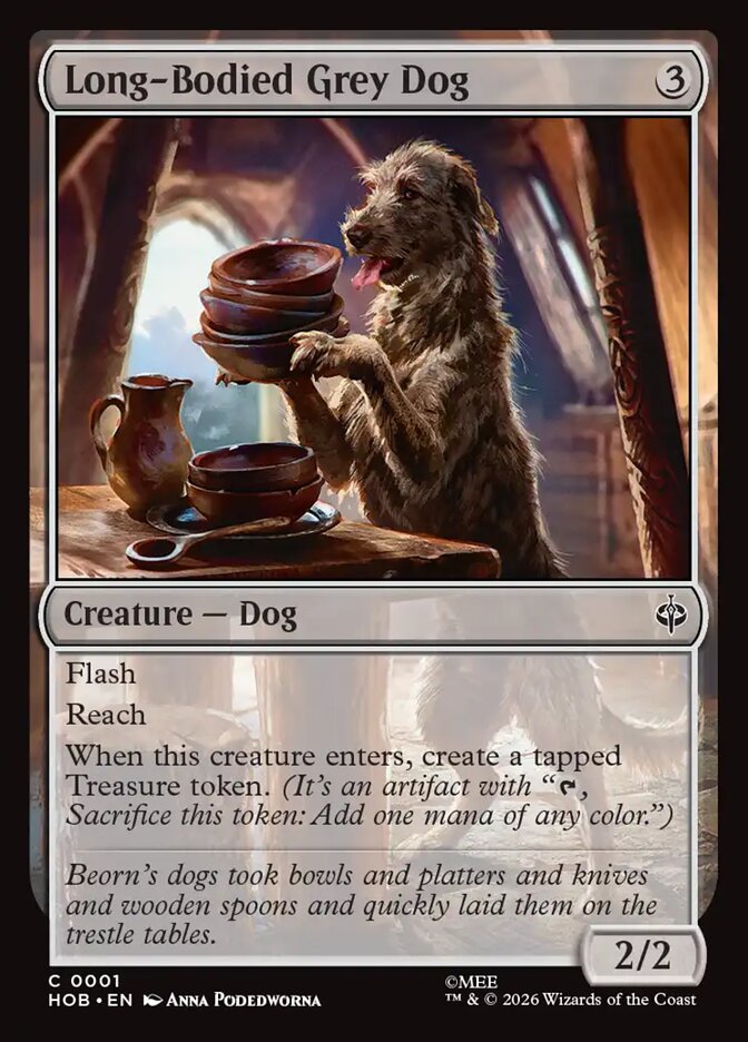 Long-Bodied Grey Dog 1 (The Hobbit)  | Good Games Adelaide SA