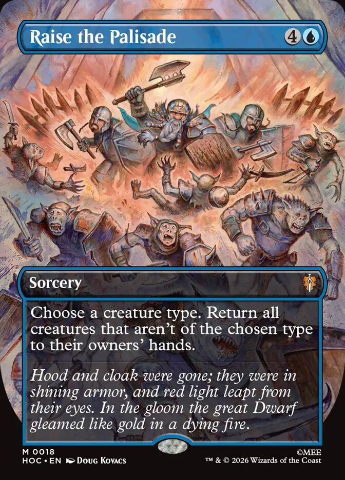 Raise the Palisade 18 (The Hobbit: Eternal-Legal)  - Borderless Foil | Good Games Adelaide SA
