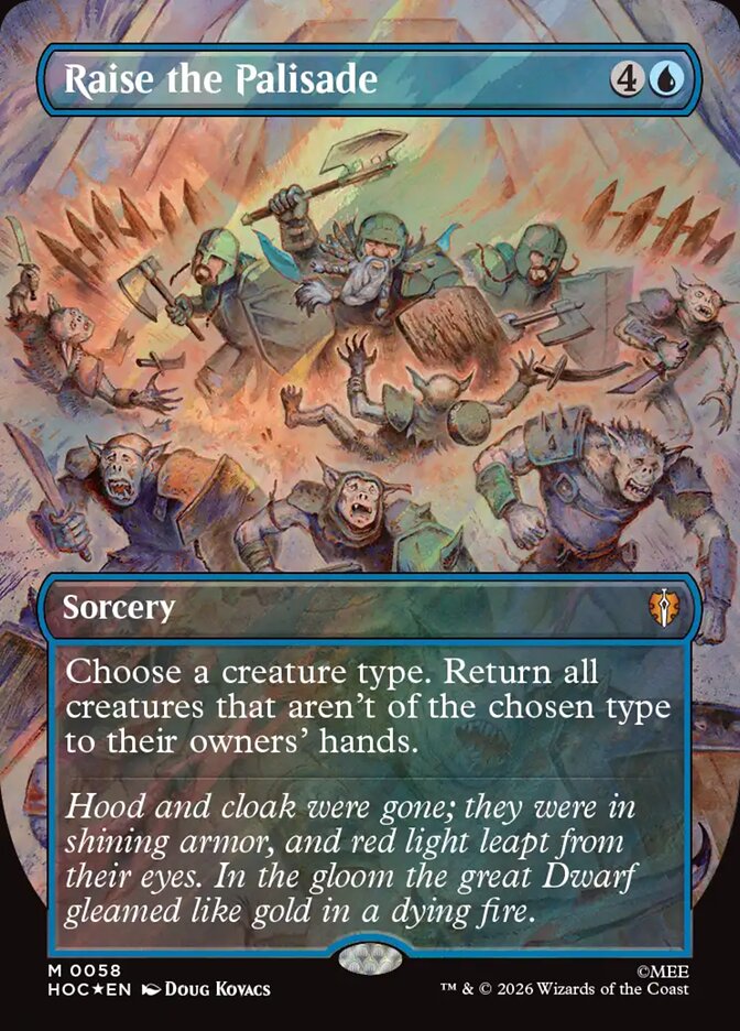 Raise the Palisade 58 (The Hobbit: Eternal-Legal)  - Borderless Surge Foil | Good Games Adelaide SA