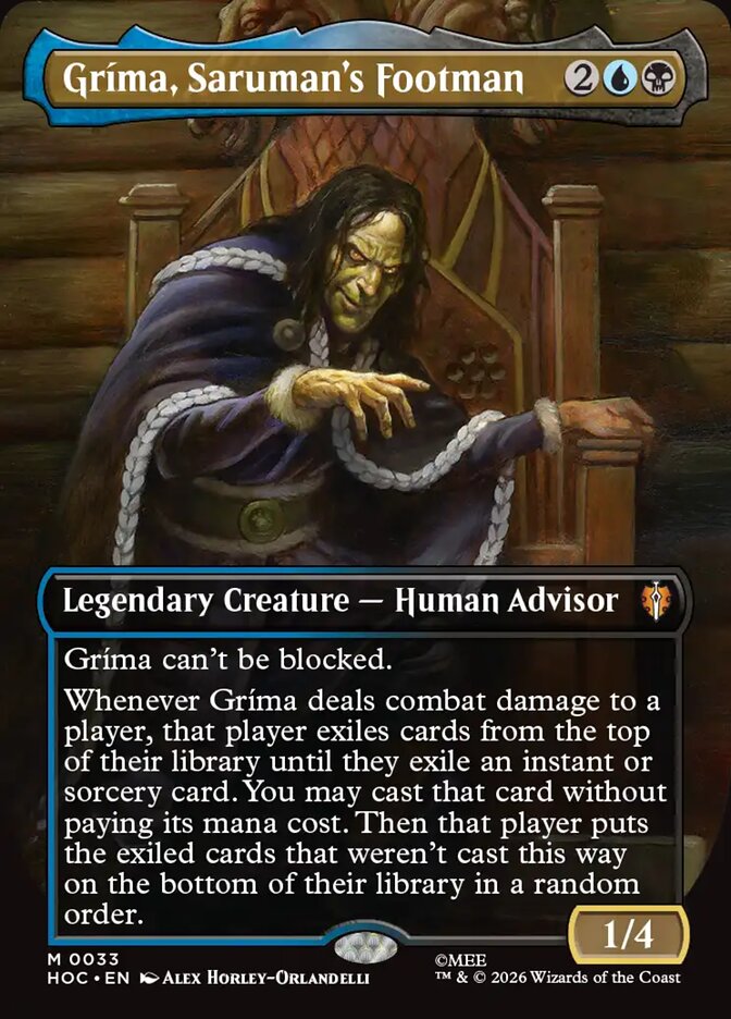 Gríma, Saruman's Footman 33 (The Hobbit: Eternal-Legal)  - Borderless Foil | Good Games Adelaide SA