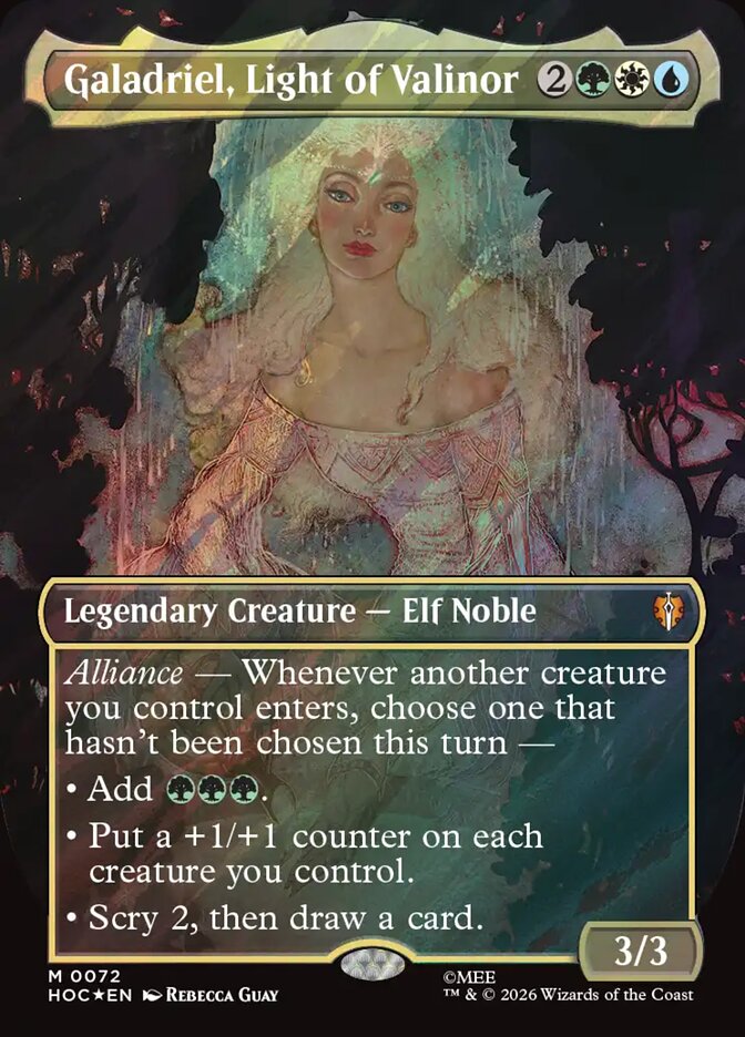 Galadriel, Light of Valinor 72 (The Hobbit: Eternal-Legal)  - Borderless Surge Foil | Good Games Adelaide SA